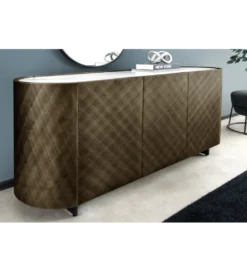 Komoda REFLECTION 150 cm efekt 3D marmur brązowa*Invicta Interior Discount