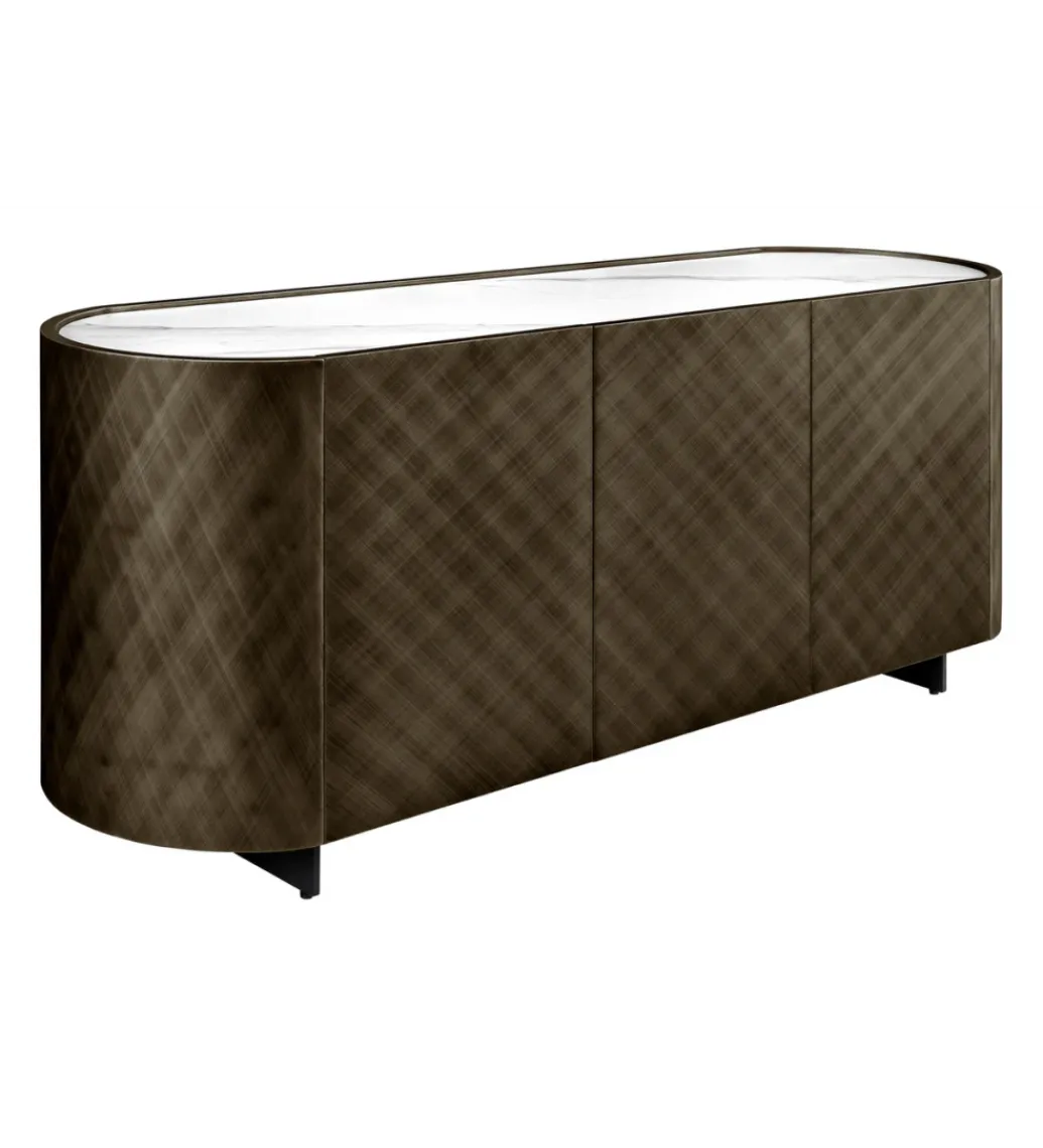 Komoda REFLECTION 150 cm efekt 3D marmur brązowa*Invicta Interior Discount