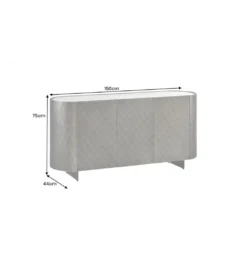 Komoda REFLECTION 150 cm efekt 3D marmur brązowa*Invicta Interior Discount