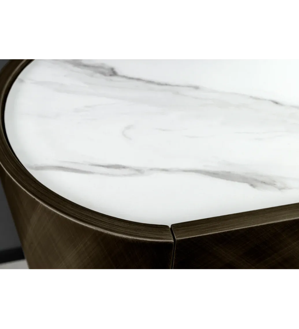 Komoda REFLECTION 150 cm efekt 3D marmur brązowa*Invicta Interior Discount