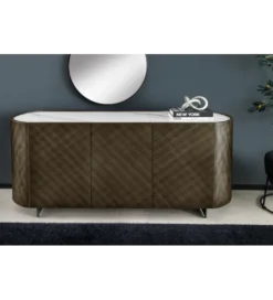 Komoda REFLECTION 150 cm efekt 3D marmur brązowa*Invicta Interior Discount