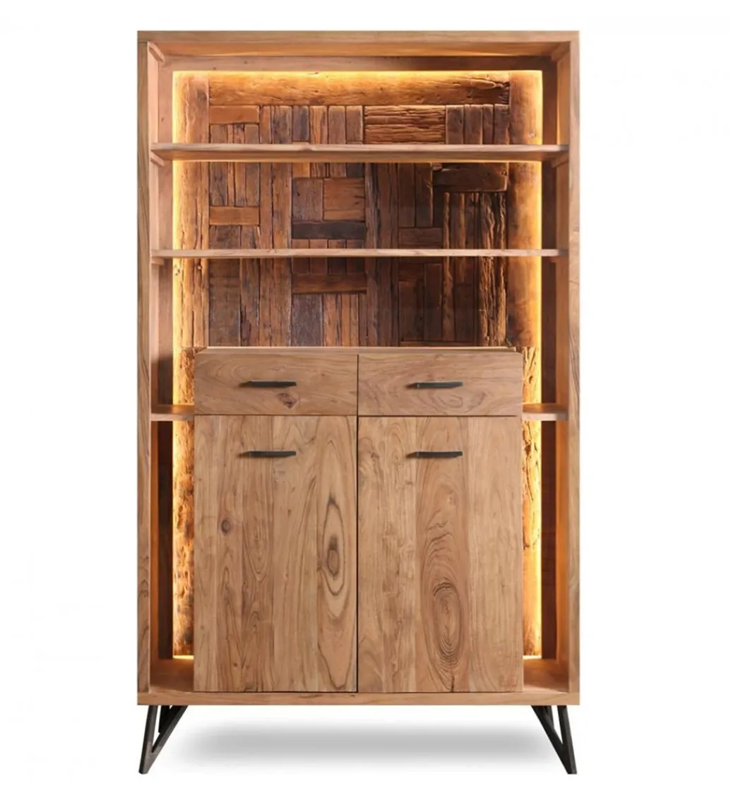 Komoda REGO 195 cm led drewno akacja*Exclusivas Hot