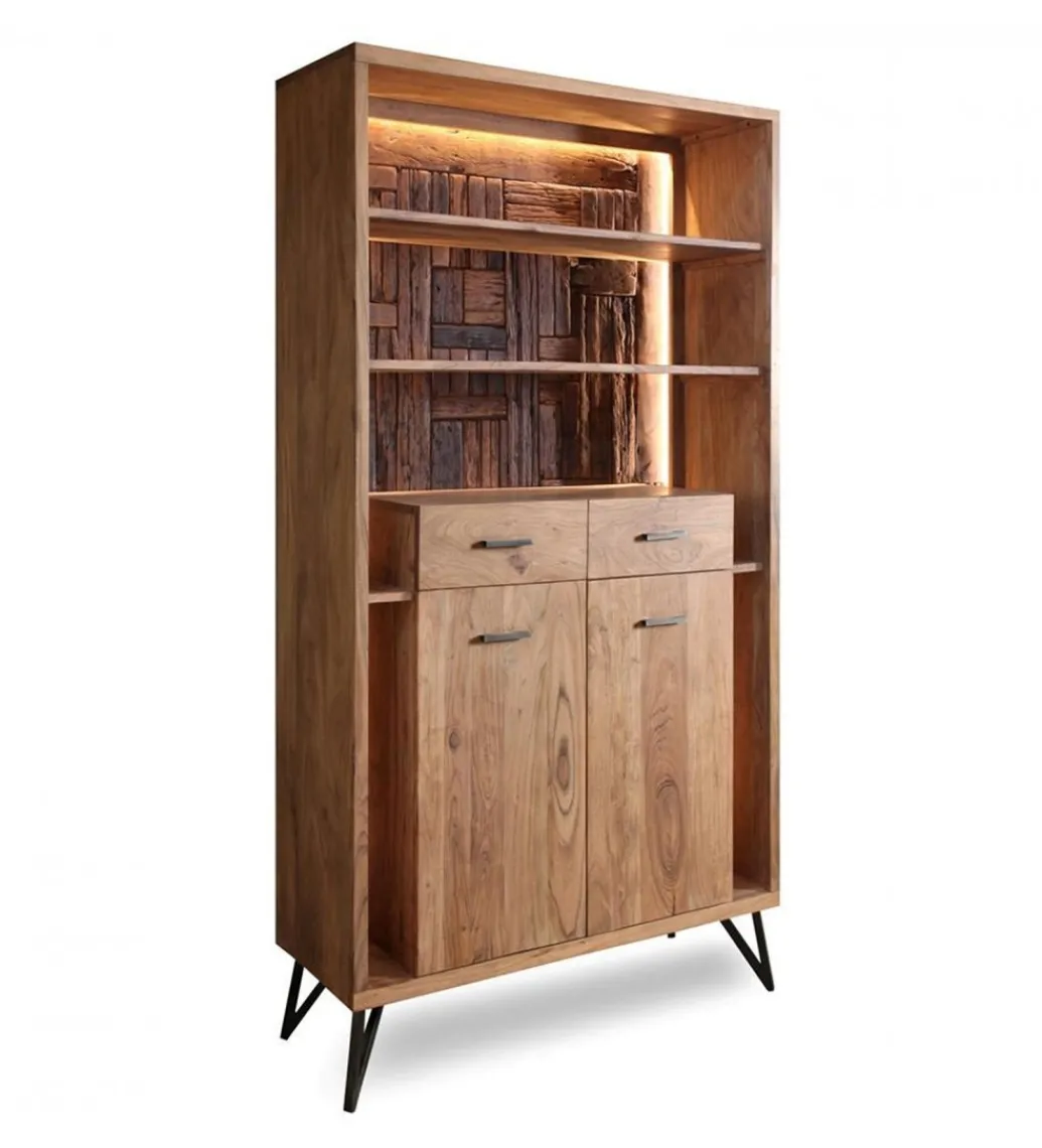 Komoda REGO 195 cm led drewno akacja*Exclusivas Hot