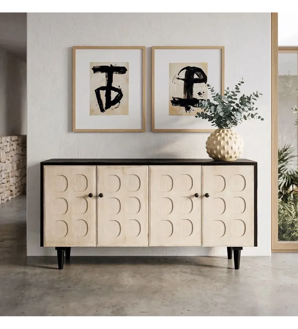 Komoda RESEME 160 cm czarnobiała*Zona-Design Outlet