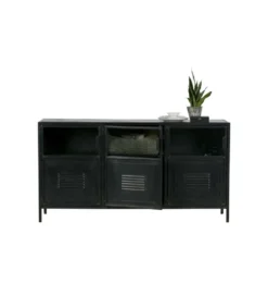 Komoda RONJA 143 cm czarna*WOOOD Online