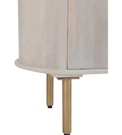 Komoda ROUNDEGO 116 cm blat marmur biały*J-Line Online