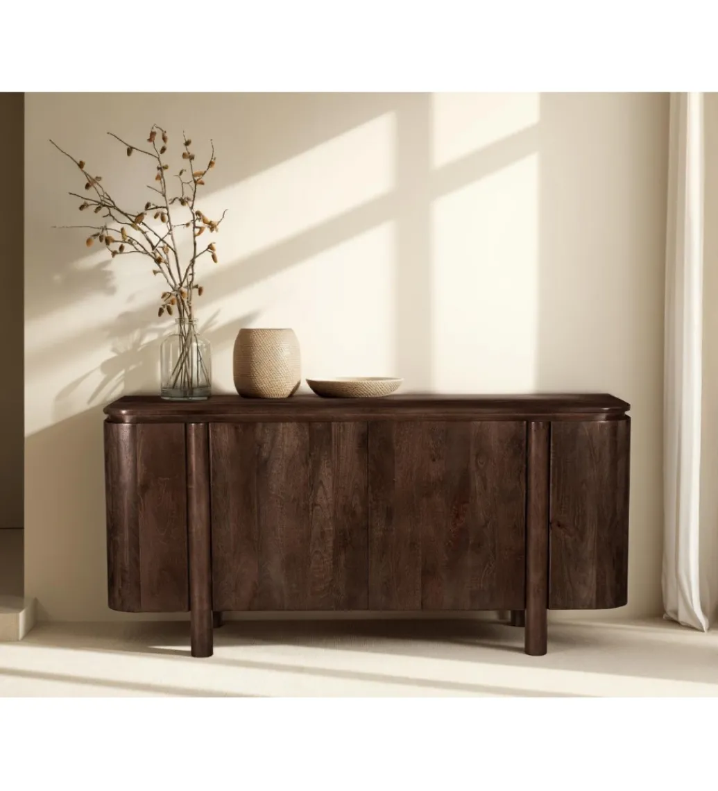 Komoda SALANO 170 cm drewno mango brązowa*LF-Design Discount