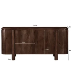 Komoda SALANO 170 cm drewno mango brązowa*LF-Design Discount