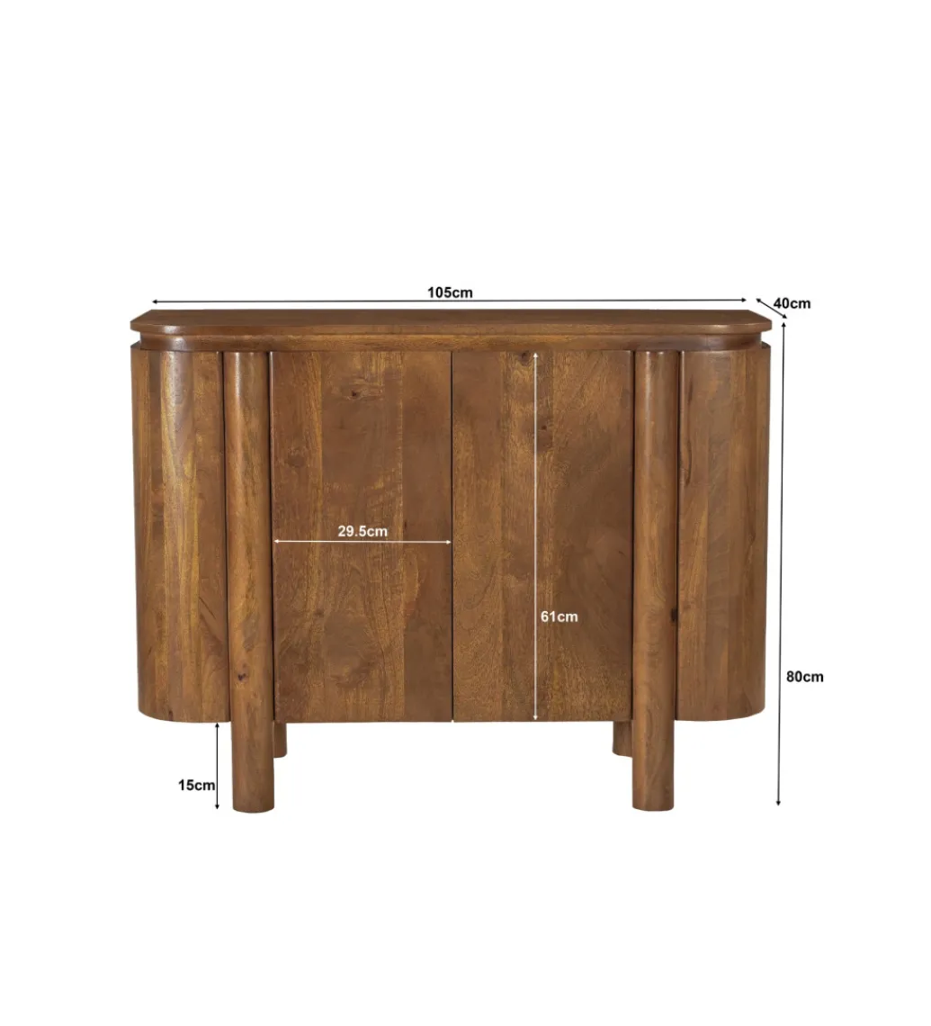 Komoda SALANO 105 cm drewno mango naturalny*LF-Design