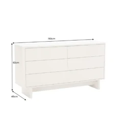 Komoda SAVOY 150 cm biała*Invicta Interior Hot