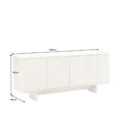Komoda SAVOY 180 cm biała*Invicta Interior Clearance