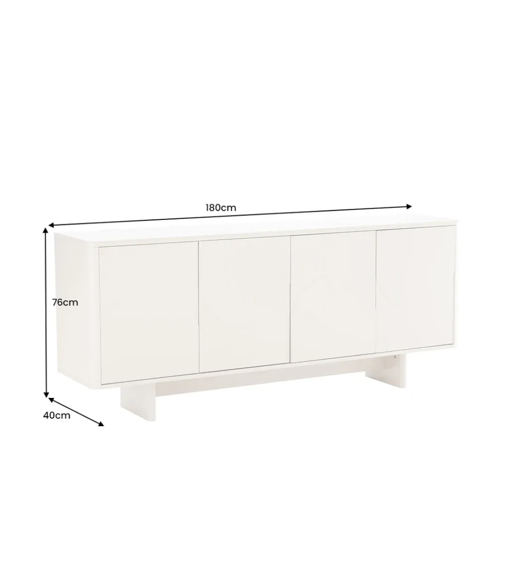 Komoda SAVOY 180 cm biała*Invicta Interior Clearance