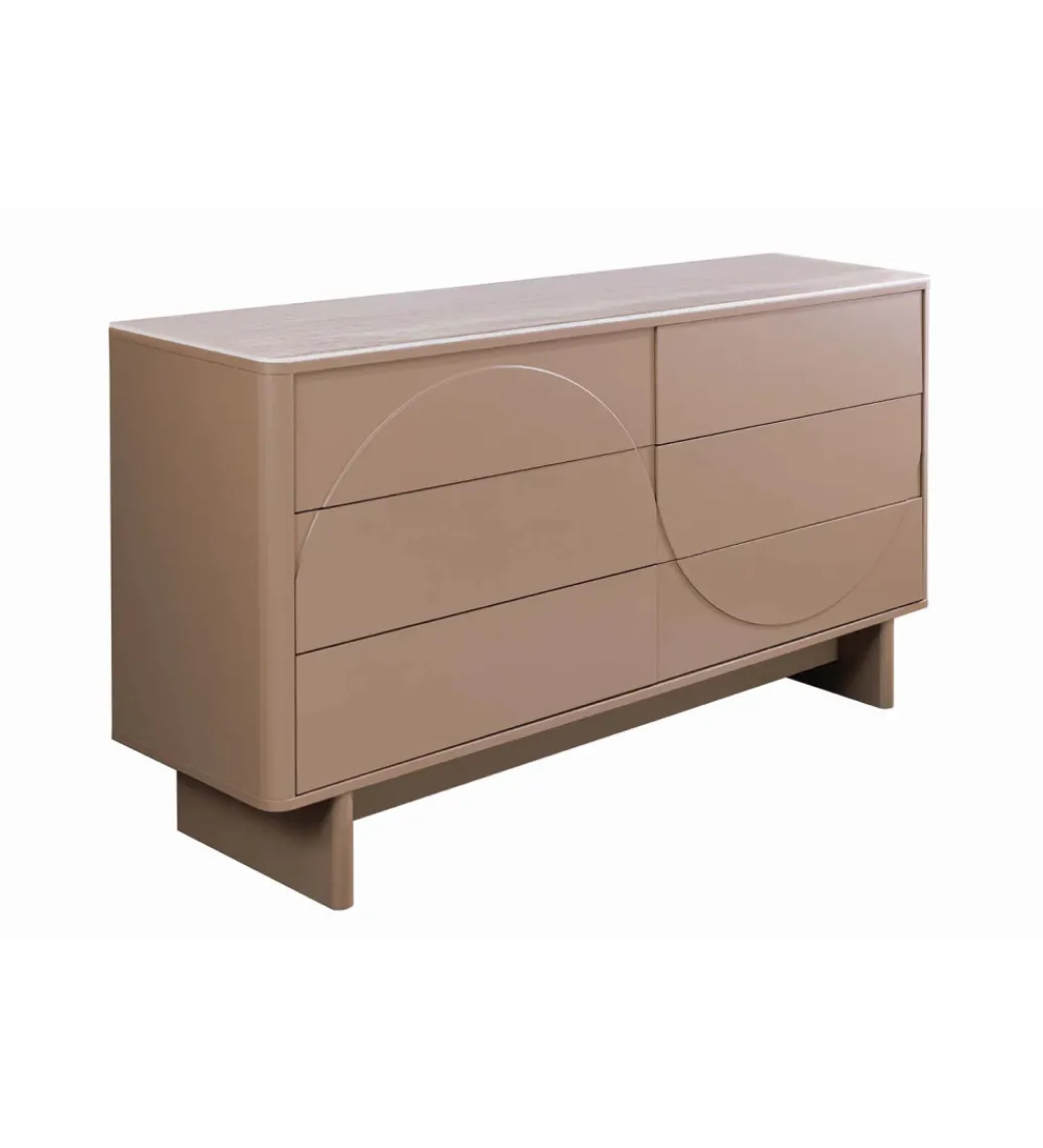Komoda SAVOY 150 cm ceramika w optyce trawertynu*Invicta Interior