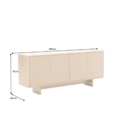 Komoda SAVOY 180 cm kolor trawertynu*Invicta Interior Outlet