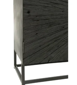 Komoda Shanil 120 cm drewno czarna*J-Line
