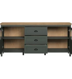 Komoda STANTON 184 cm w optyce dębu Evoke Ciemnozielony*MCA Linia Włoska New