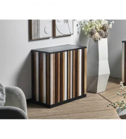Komoda SZPAT 80 cm drewno akacja wielokolorowa*Imeri Best