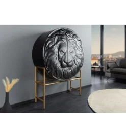 Komoda TIGR 140 cm drewno mango Czarna*Invicta Interior Best