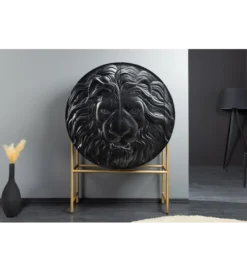 Komoda TIGR 140 cm drewno mango Czarna*Invicta Interior Best