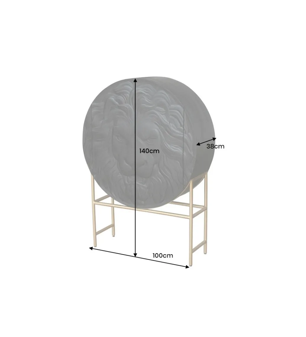 Komoda TIGR 140 cm drewno mango Czarna*Invicta Interior Best