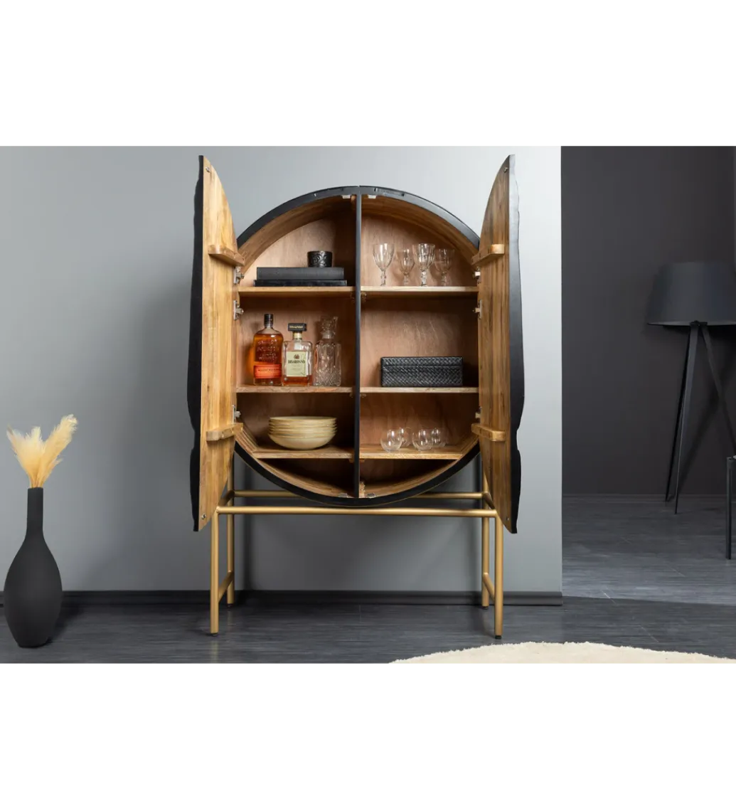 Komoda TIGR 140 cm drewno mango Czarna*Invicta Interior Best