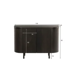 Komoda Tobago 115 cm czarny*LF-Design Outlet