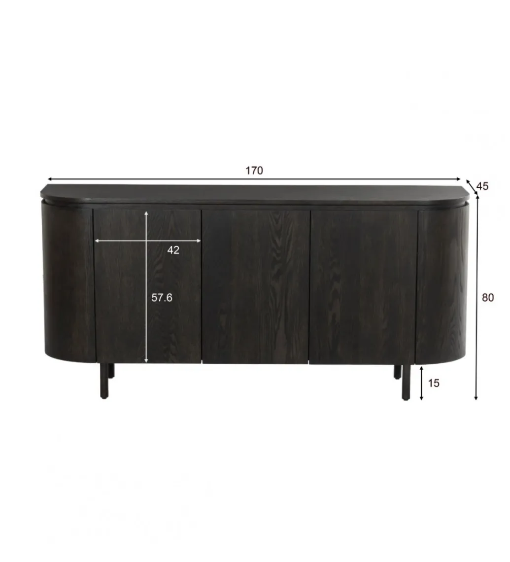 Komoda Tobago 170 cm czarny*LF-Design New