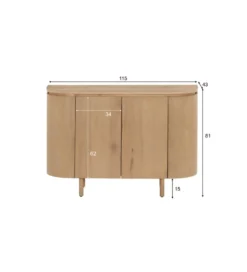 Komoda Tobago 115 cm naturalny*LF-Design Online
