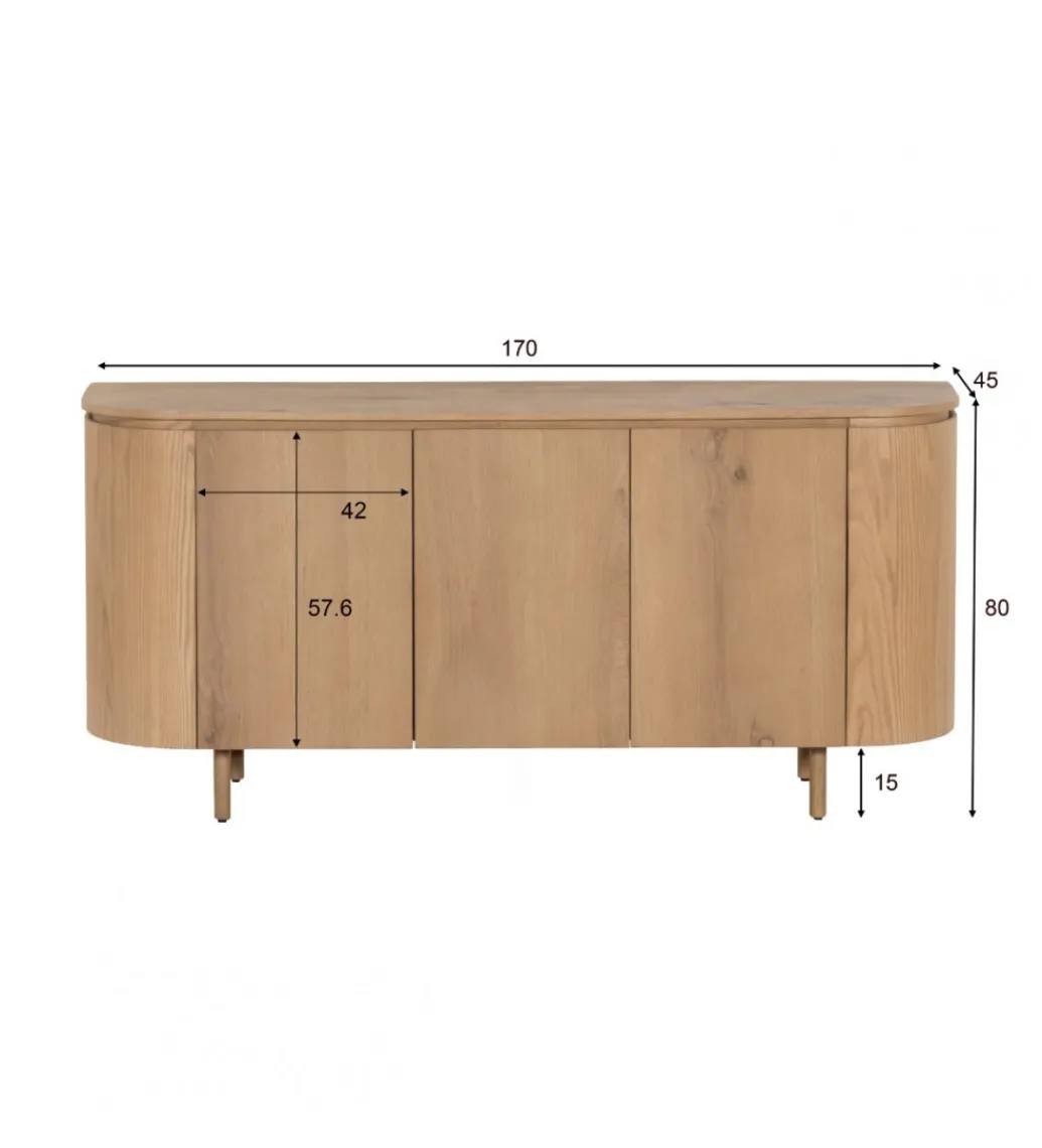 Komoda Tobago 170 cm naturalny*LF-Design Online
