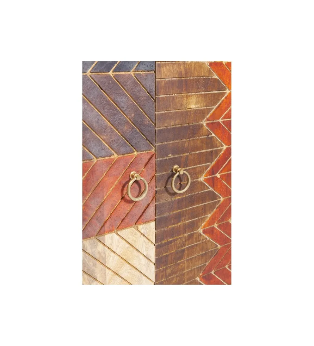 Komoda TOMAHAWK 177 cm drewno mango wielokolorowa*KARE Discount