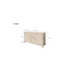 Komoda TRAVERTINO 140 x 77 cm naturalny beżowy*KARE Clearance