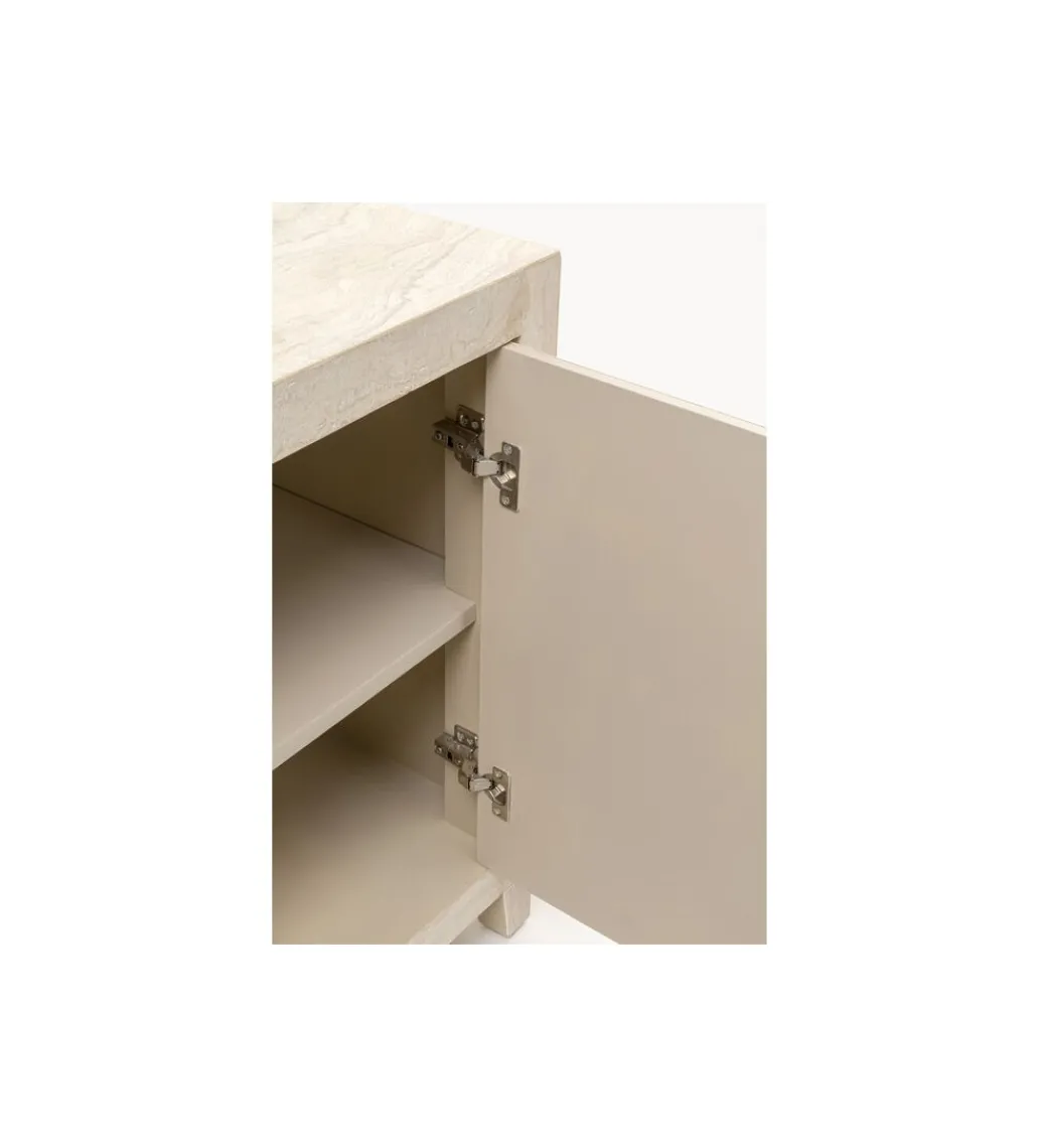 Komoda TRAVERTINO 140 x 77 cm naturalny beżowy*KARE Clearance