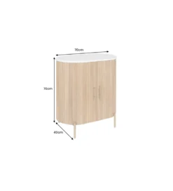 Komoda TRES CHIC 70 cm drewno mango biały marmur blat*Invicta Interior - przedsprzedaż