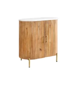 Komoda TRES CHIC 70 cm drewno mango biały marmur blat*Invicta Interior - przedsprzedaż