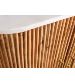 Komoda TRES CHIC 70 cm drewno mango biały marmur blat*Invicta Interior - przedsprzedaż