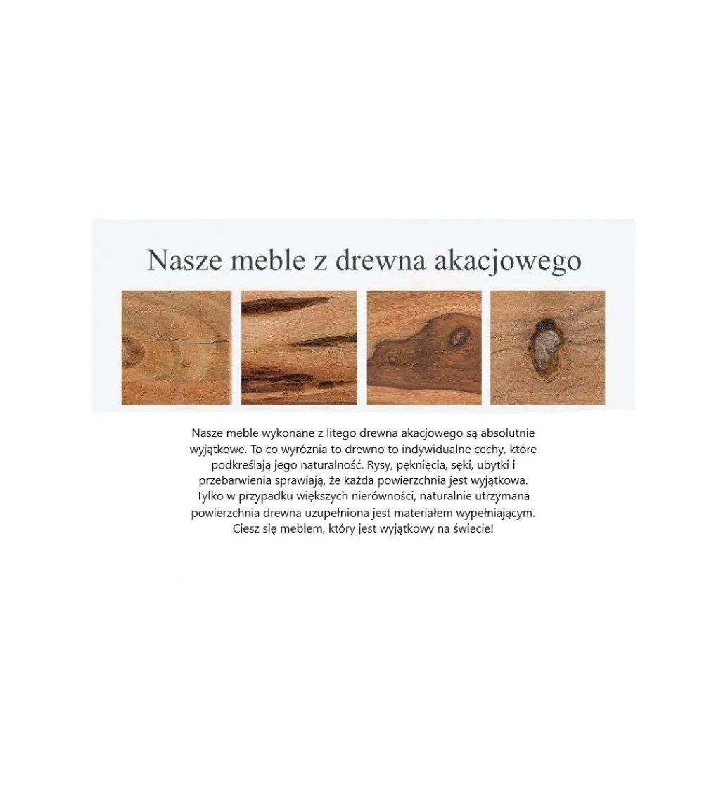Komoda TROPEA 145 cm drewno akacja honey*Invicta Interior