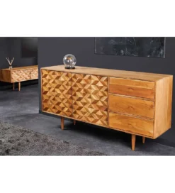 Komoda TROPEA 145 cm drewno akacja honey*Invicta Interior