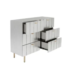 Komoda VENICE LIVE 106 cm srebrna*KARE