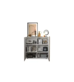 Komoda VENUS 181 cm biała z dodatkiem koloru dąb Cadiz*MCA Discount