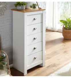 Komoda VINCENTE 53 cm biała*WOHNLING, GERMANY Discount