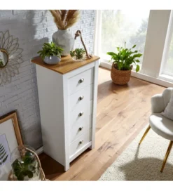 Komoda VINCENTE 53 cm biała*WOHNLING, GERMANY Discount