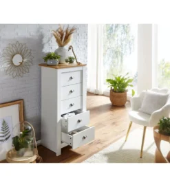 Komoda VINCENTE 53 cm biała*WOHNLING, GERMANY Discount