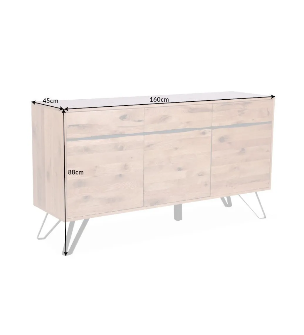 Komoda VIVENTE Living Edge 160 cm drewno dąb dziki*Invicta Interior New