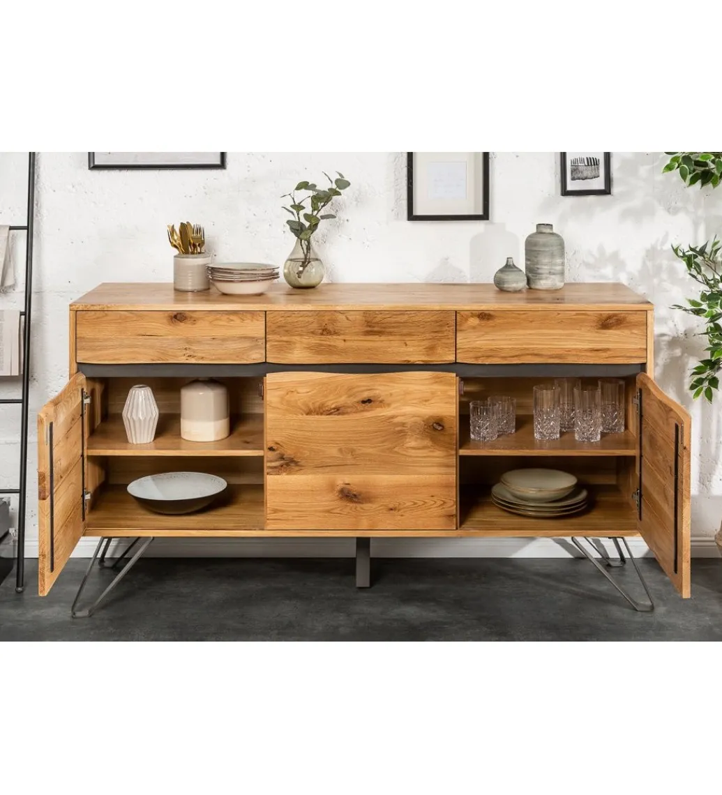 Komoda VIVENTE Living Edge 160 cm drewno dąb dziki*Invicta Interior New
