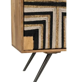 Komoda WEAVED 92 cm naturalna*J-Line Outlet