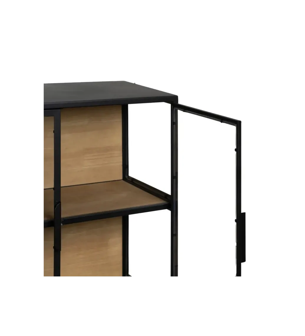 Komoda Witryna NEGRO 150 cm czarna*Zona-Design Outlet
