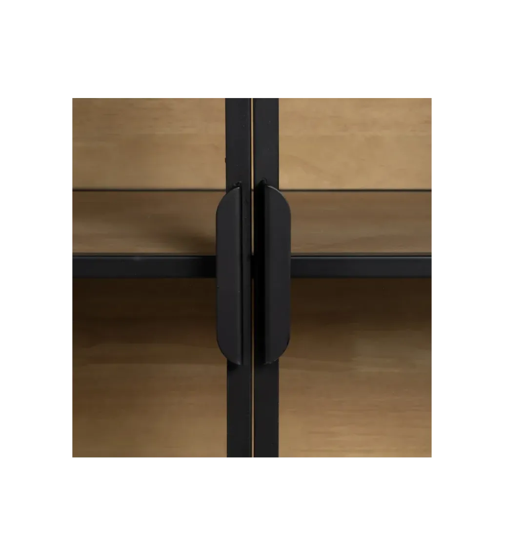 Komoda Witryna NEGRO 150 cm czarna*Zona-Design Outlet