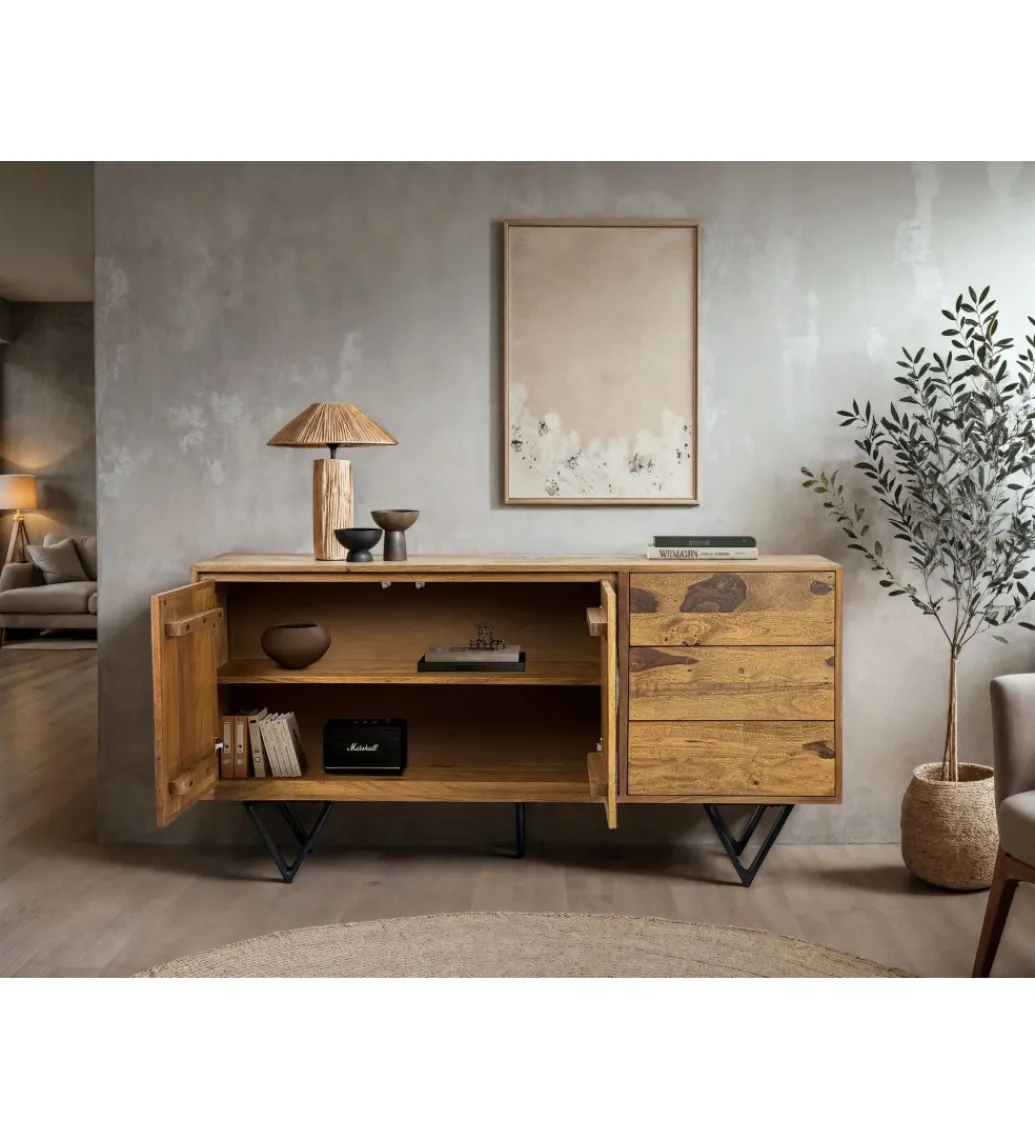 Komoda WOHNLING 150 cm drewno sheesham*WOHNLING, GERMANY Discount