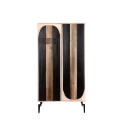 Komoda wysoka ALTORO 170 cm drewno mango naturalna czarna*RW Online