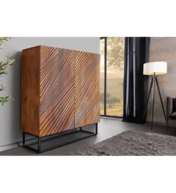 Komoda wysoka ANDRO 100 cm drewno mango brąz*Invicta Interior Sale